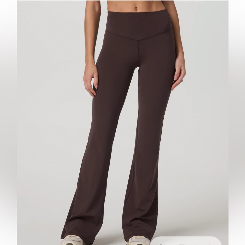 Vuori Boot Cut Flare Pants in Dark Brown